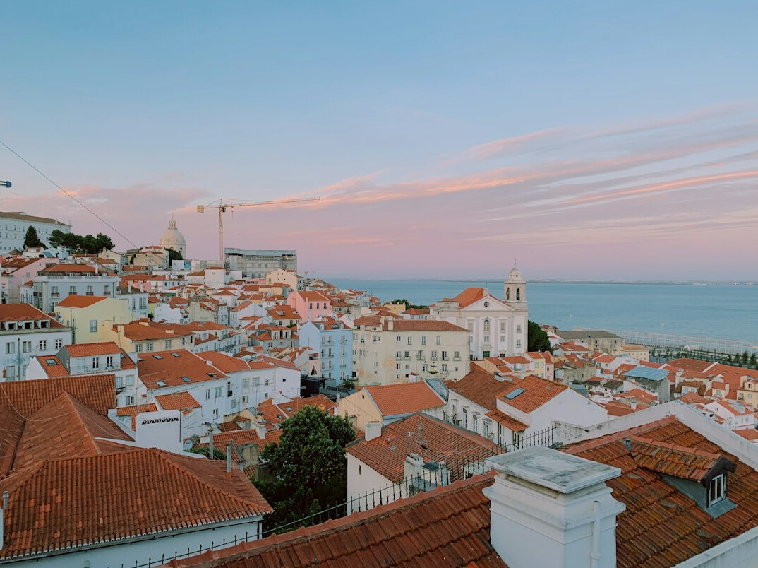 sunset over lisbon
