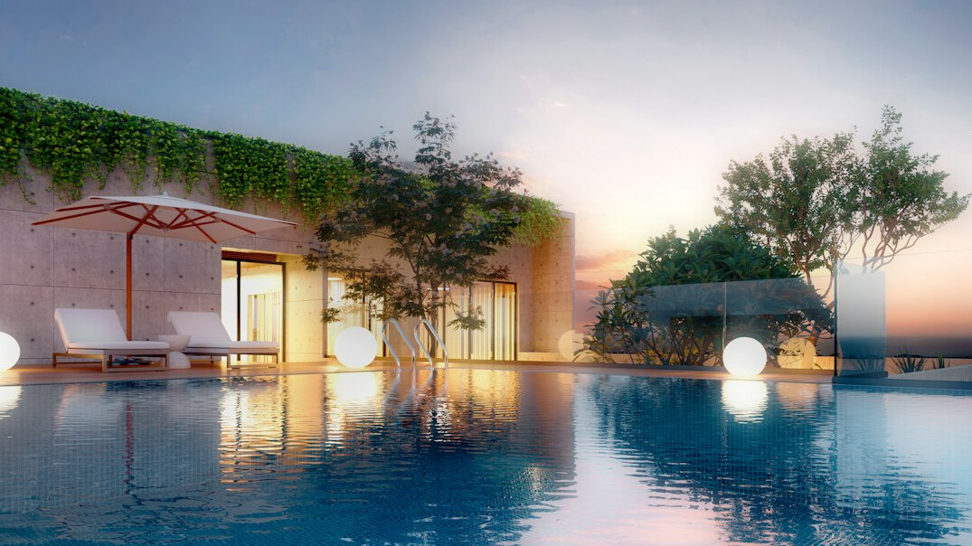 resort pool area
